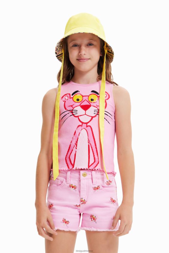 Desigual chica camiseta acanalada pantera rosa VZ26R01807 ropa