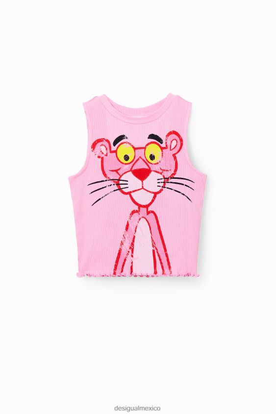 Desigual chica camiseta acanalada pantera rosa VZ26R01807 ropa