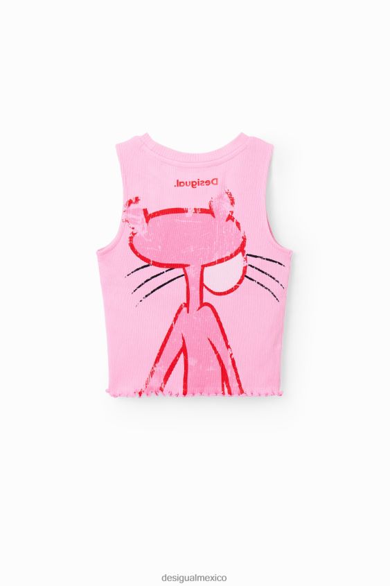 Desigual chica camiseta acanalada pantera rosa VZ26R01807 ropa