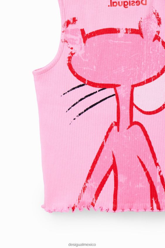 Desigual chica camiseta acanalada pantera rosa VZ26R01807 ropa
