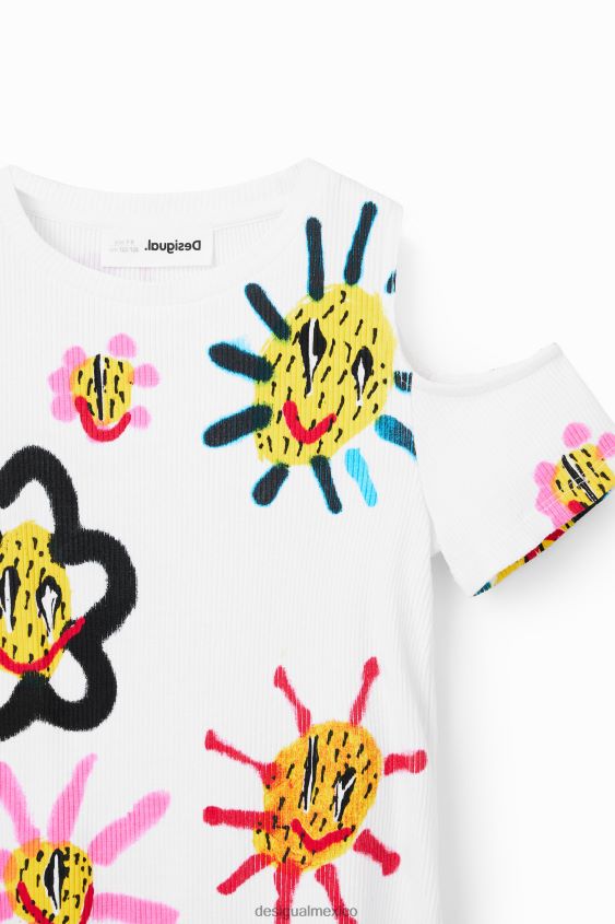 Desigual chica camiseta con abertura en el sol VZ26R01878 ropa