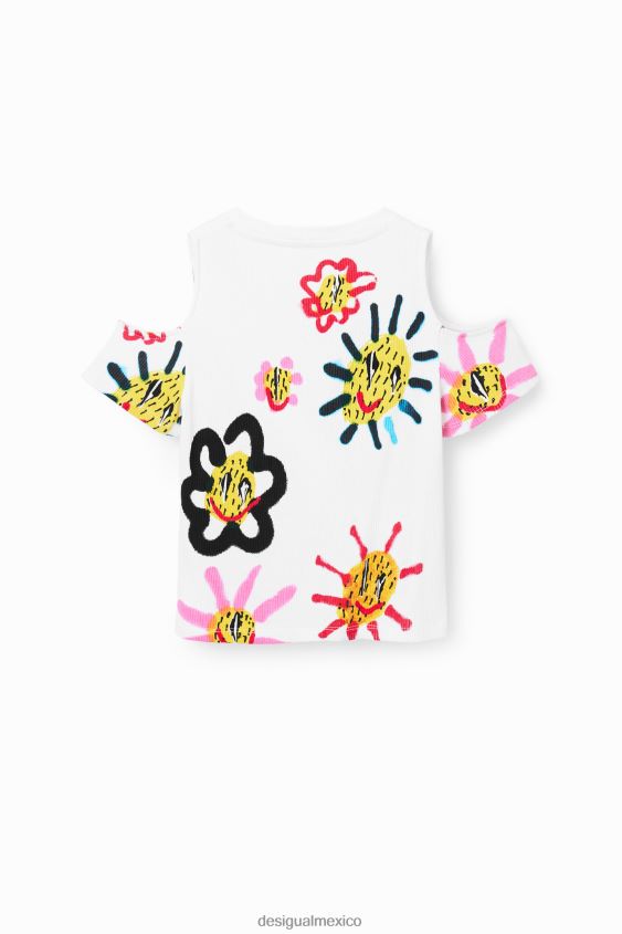 Desigual chica camiseta con abertura en el sol VZ26R01878 ropa
