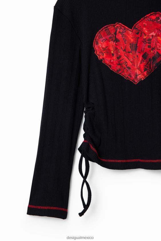 Desigual chica camiseta con corazón fruncido VZ26R01810 ropa