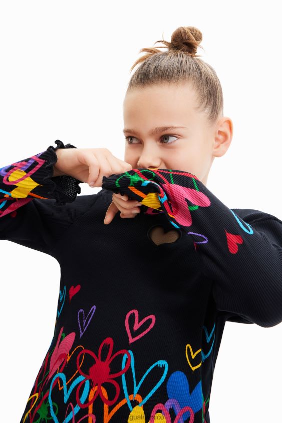 Desigual chica camiseta con corazón recortado VZ26R01702 ropa