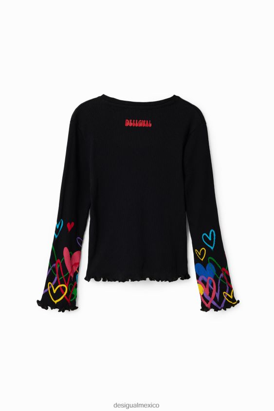 Desigual chica camiseta con corazón recortado VZ26R01702 ropa
