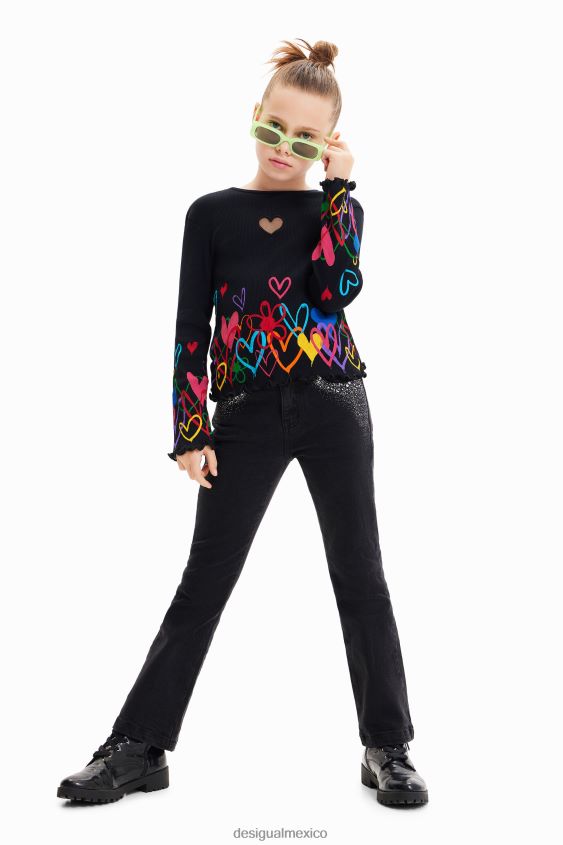 Desigual chica camiseta con corazón recortado VZ26R01702 ropa