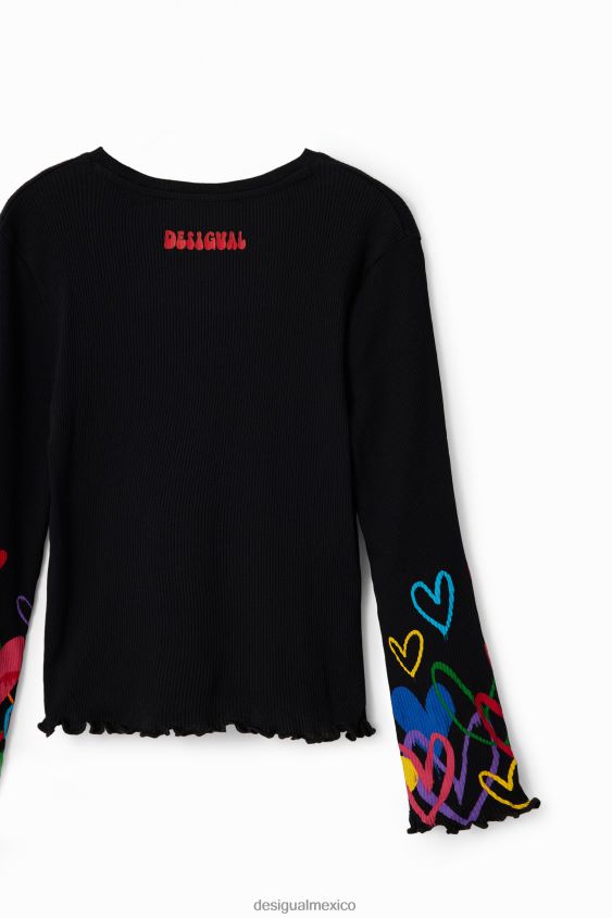 Desigual chica camiseta con corazón recortado VZ26R01702 ropa