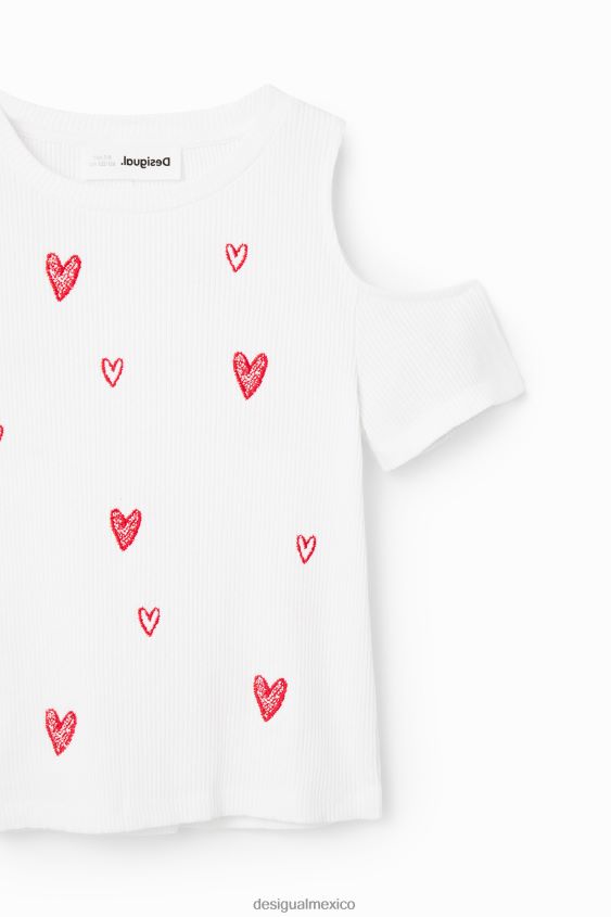 Desigual chica camiseta con corazón recortado VZ26R01803 ropa