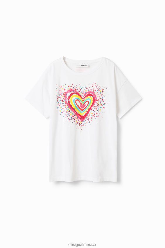 Desigual chica camiseta con corazón y lentejuelas VZ26R01762 ropa