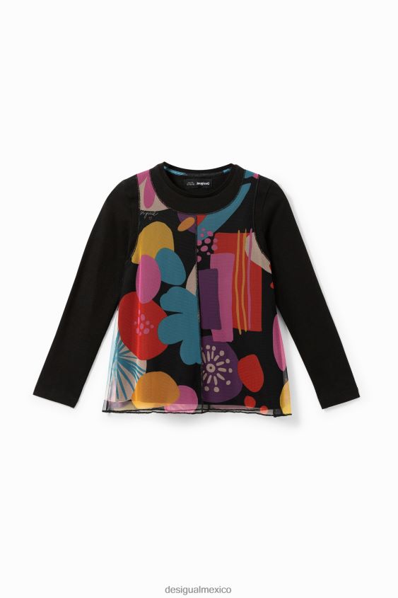 Desigual chica camiseta con estampado de tul VZ26R01802 ropa
