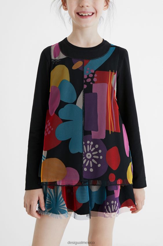 Desigual chica camiseta con estampado de tul VZ26R01802 ropa