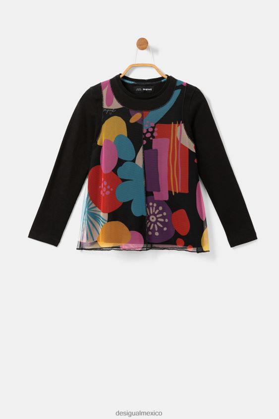 Desigual chica camiseta con estampado de tul VZ26R01802 ropa