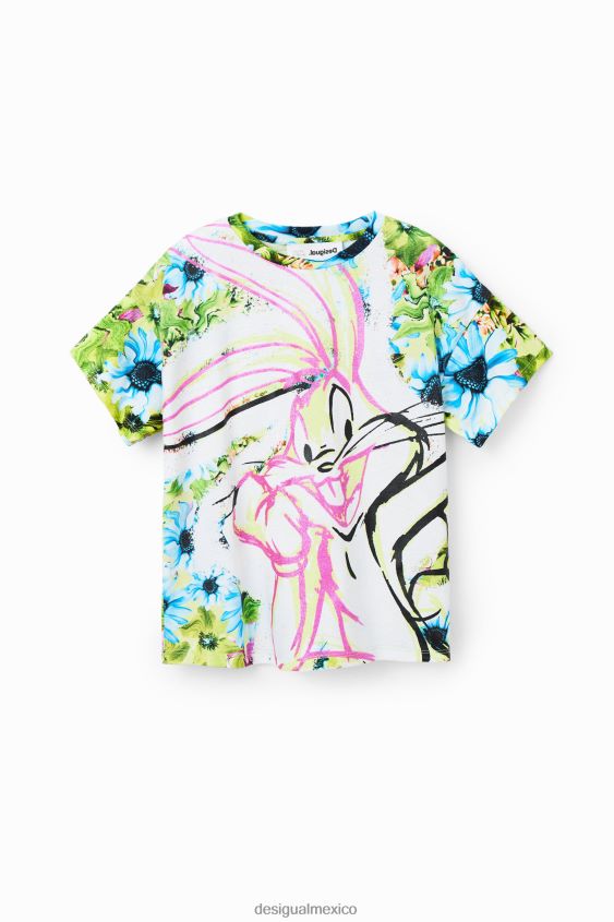 Desigual chica camiseta con estampado floral de bugs bunny VZ26R01763 ropa