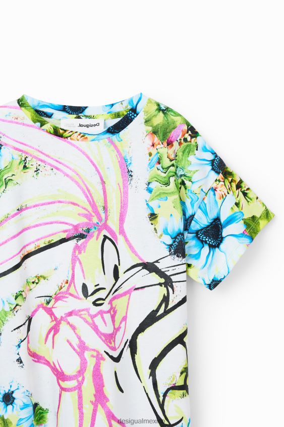 Desigual chica camiseta con estampado floral de bugs bunny VZ26R01763 ropa