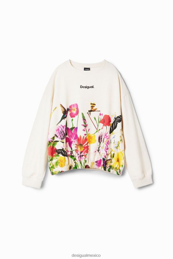 Desigual chica camiseta con mangas abullonadas y estampado floral VZ26R01723 ropa