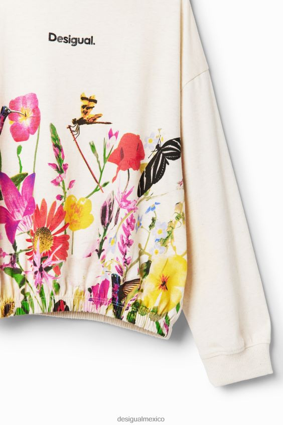 Desigual chica camiseta con mangas abullonadas y estampado floral VZ26R01723 ropa