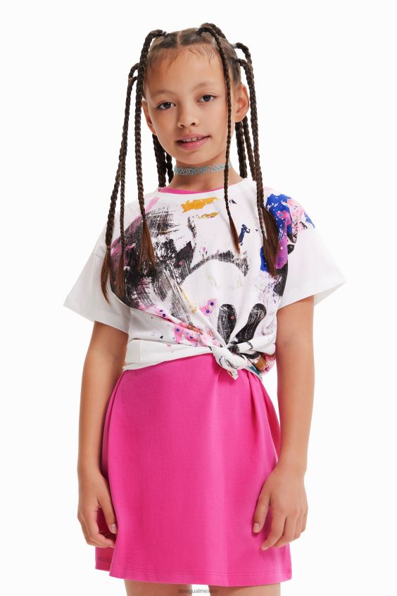 Desigual chica camiseta con salpicaduras de mickey mouse de disney VZ26R01146 ropa