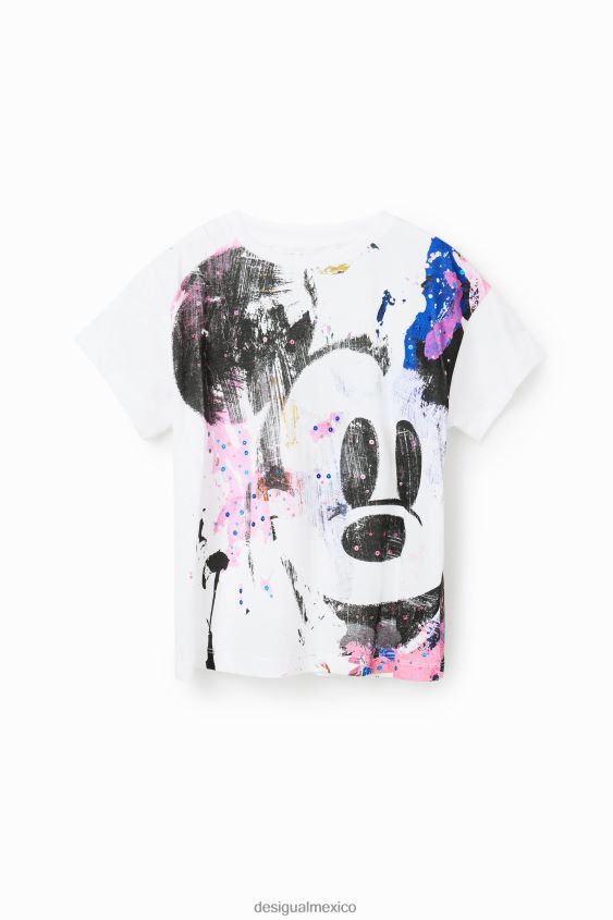 Desigual chica camiseta con salpicaduras de mickey mouse de disney VZ26R01146 ropa