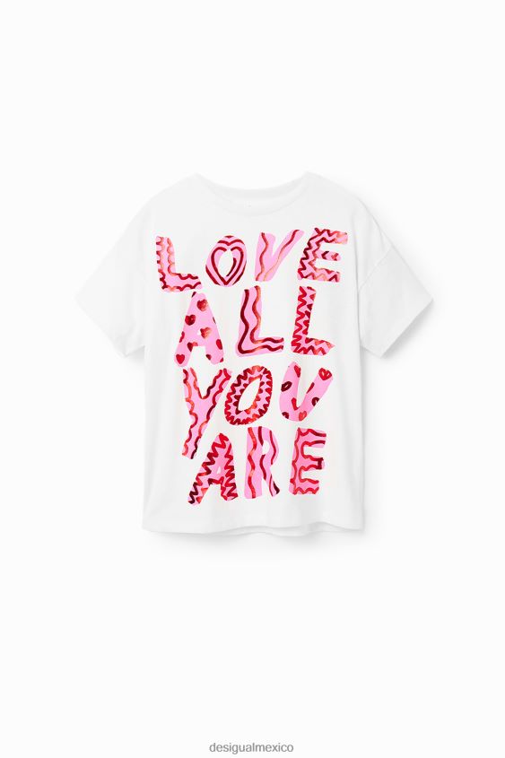 Desigual chica camiseta con texto brillante VZ26R01813 ropa