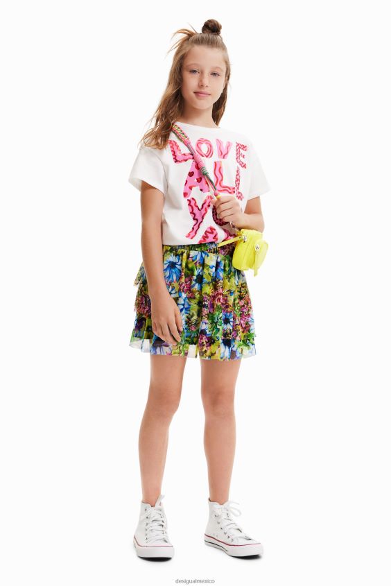 Desigual chica camiseta con texto brillante VZ26R01813 ropa