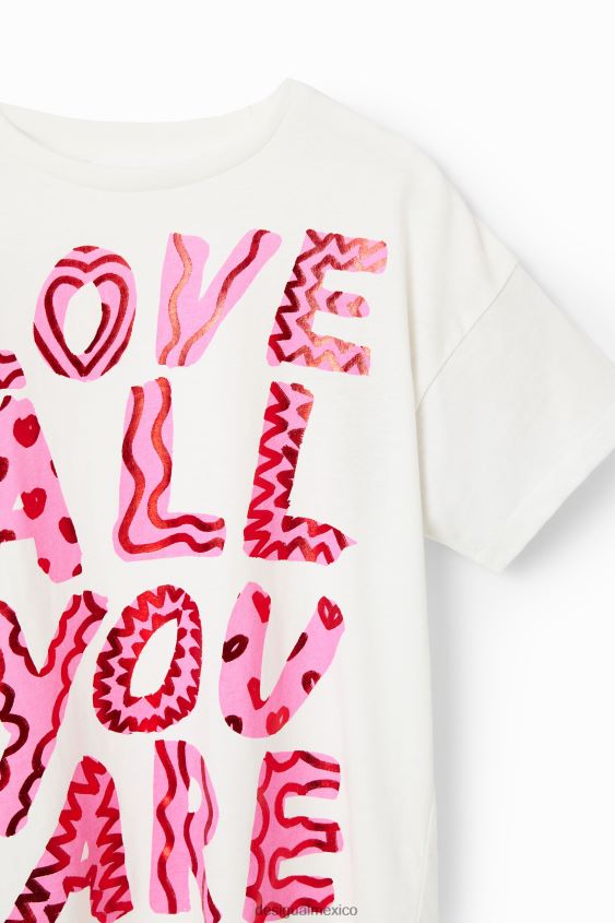 Desigual chica camiseta con texto brillante VZ26R01813 ropa