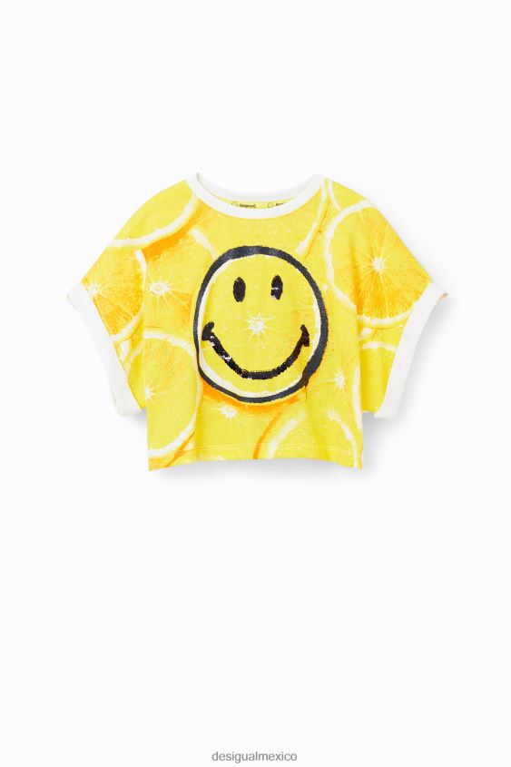 Desigual chica camiseta corta con limón sonriente VZ26R01805 ropa
