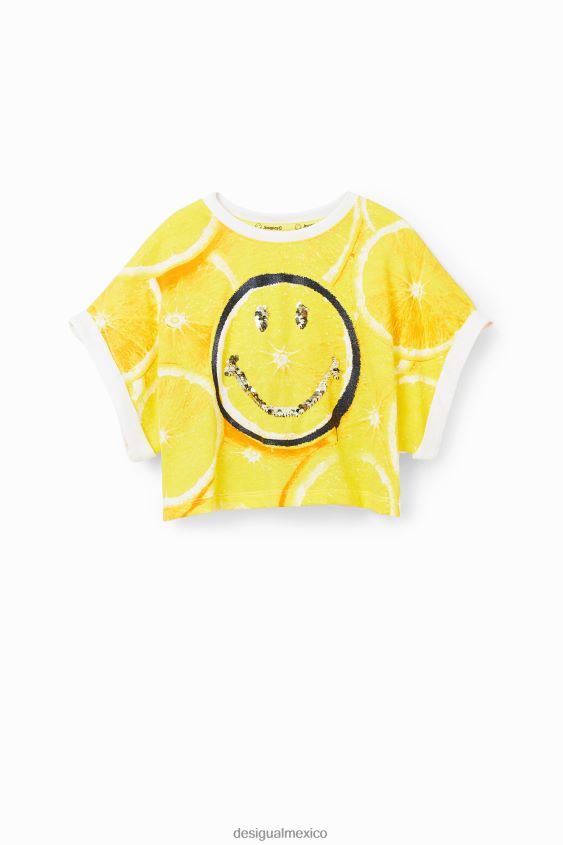 Desigual chica camiseta corta con limón sonriente VZ26R01805 ropa