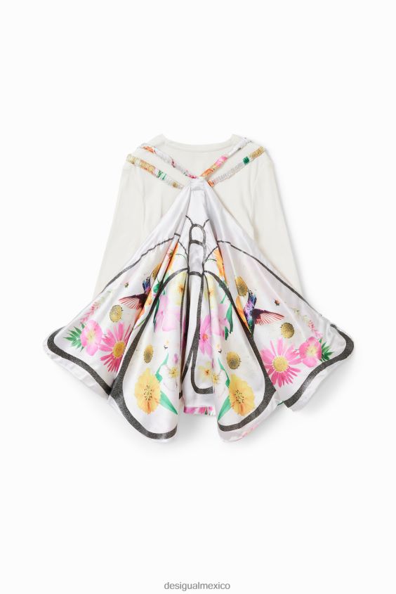 Desigual chica camiseta de canalé con alas de mariposa VZ26R01718 ropa