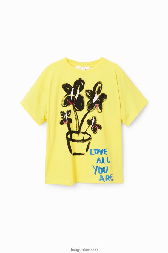 Desigual chica camiseta de manga corta con planta VZ26R01783 ropa