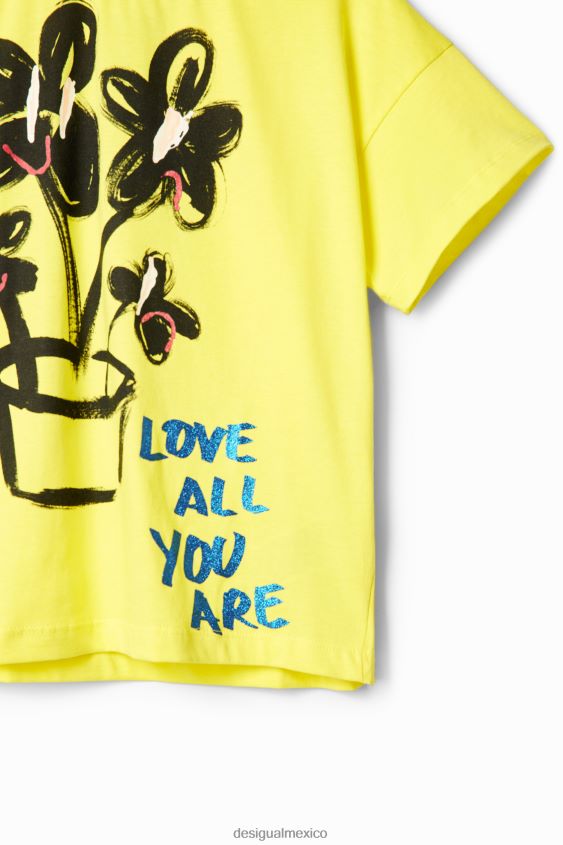 Desigual chica camiseta de manga corta con planta VZ26R01783 ropa