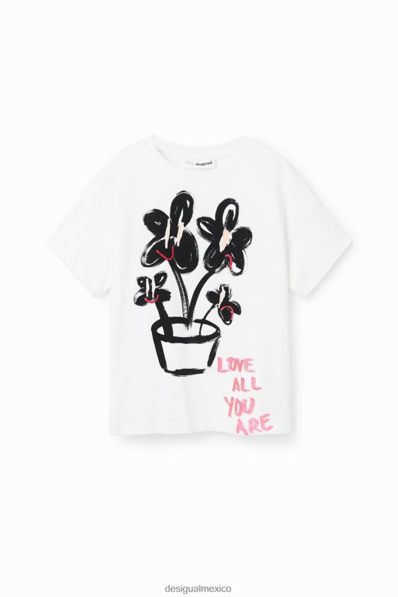Desigual chica camiseta de manga corta con planta VZ26R01811 ropa