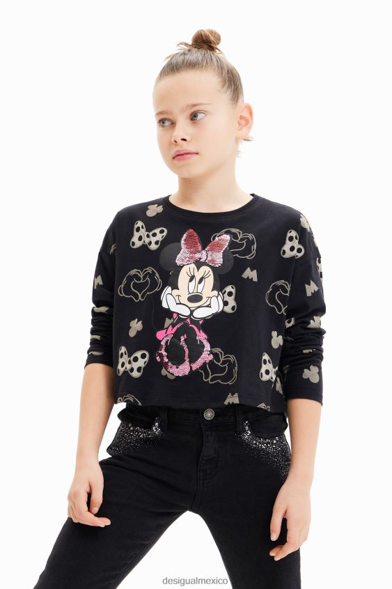 Desigual chica camiseta minnie mouse con lentejuelas VZ26R01744 ropa