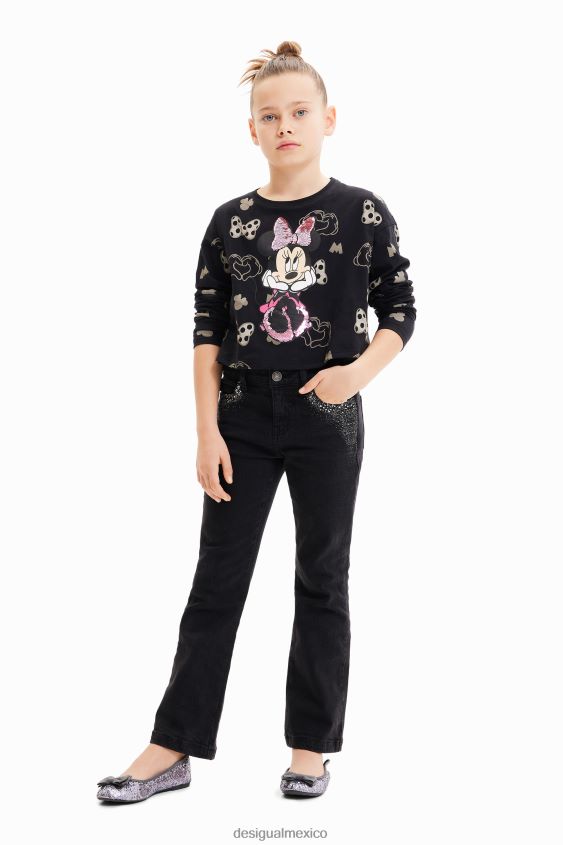 Desigual chica camiseta minnie mouse con lentejuelas VZ26R01744 ropa