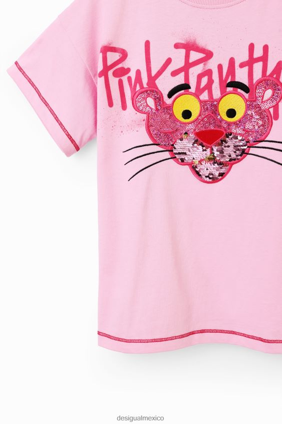Desigual chica camiseta pantera rosa con lentejuelas VZ26R01798 ropa