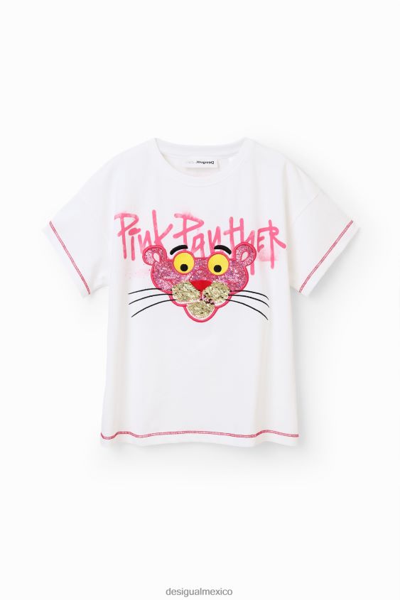 Desigual chica camiseta pantera rosa con lentejuelas VZ26R01859 ropa
