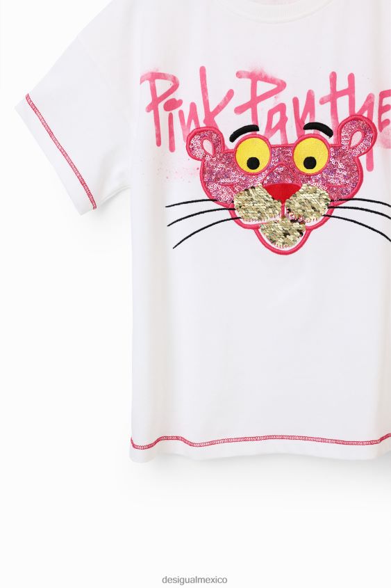 Desigual chica camiseta pantera rosa con lentejuelas VZ26R01859 ropa