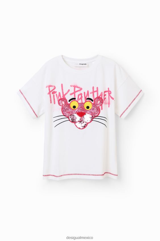 Desigual chica camiseta pantera rosa con lentejuelas VZ26R01859 ropa