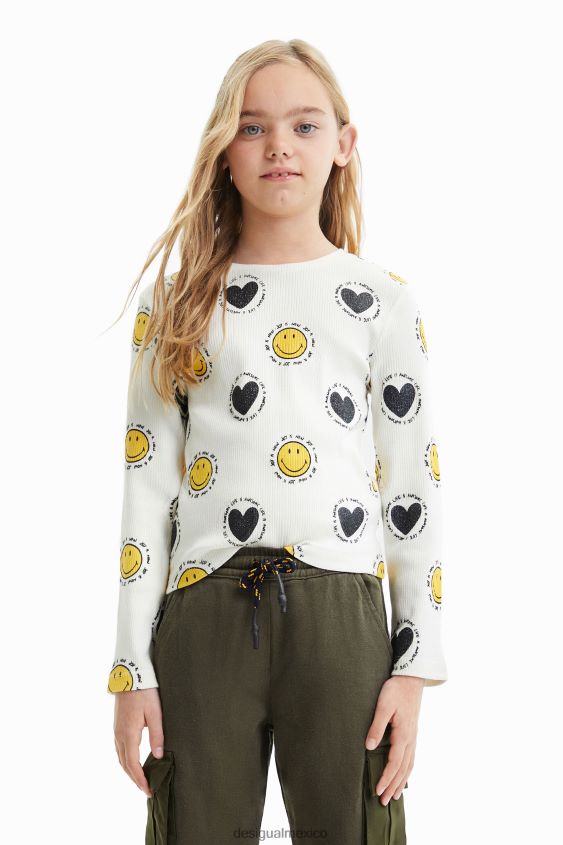 Desigual chica camiseta smiley y corazones VZ26R01808 ropa