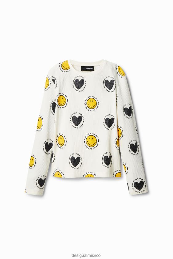 Desigual chica camiseta smiley y corazones VZ26R01808 ropa