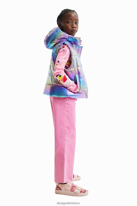 Desigual chica chaleco acolchado iridiscente VZ26R01853 ropa