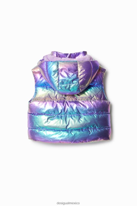 Desigual chica chaleco acolchado iridiscente VZ26R01853 ropa