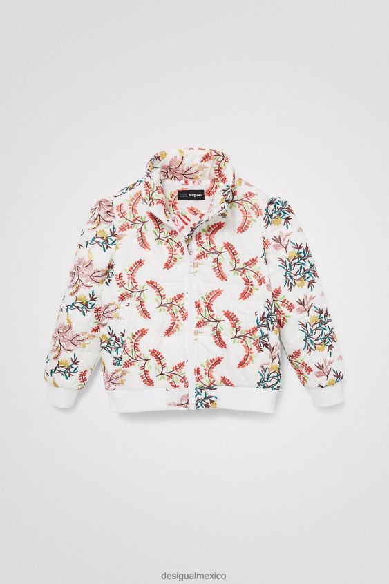 Desigual chica chaqueta acolchada con estampado floral VZ26R01885 ropa