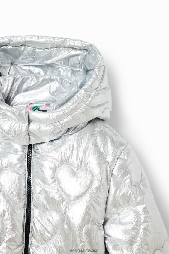 Desigual chica chaqueta acolchada con forma de corazón VZ26R01873 ropa