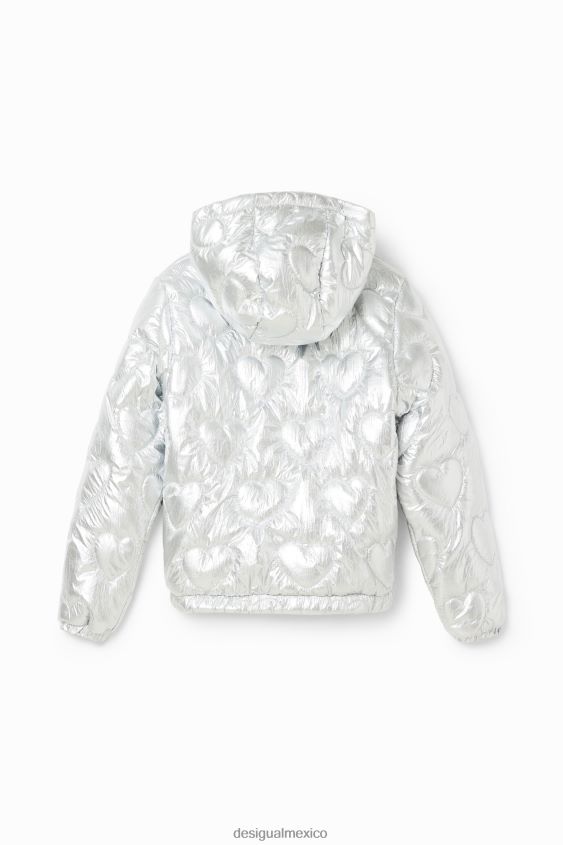 Desigual chica chaqueta acolchada con forma de corazón VZ26R01873 ropa