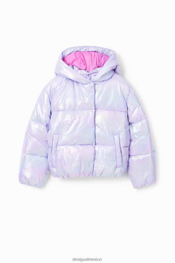 Desigual chica chaqueta acolchada iridiscente VZ26R01777 ropa