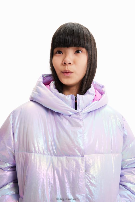 Desigual chica chaqueta acolchada iridiscente VZ26R01777 ropa