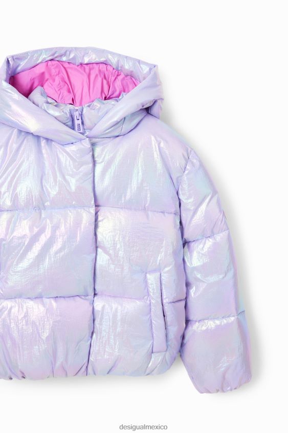 Desigual chica chaqueta acolchada iridiscente VZ26R01777 ropa