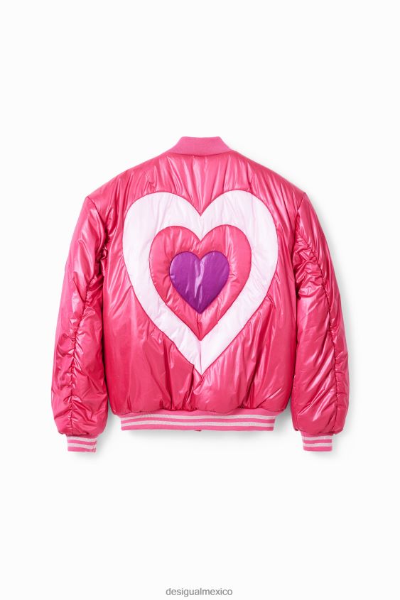 Desigual chica chaqueta bomber acolchada con corazones VZ26R01769 ropa