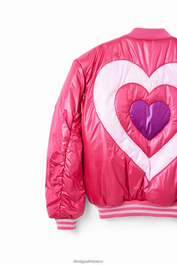 Desigual chica chaqueta bomber acolchada con corazones VZ26R01769 ropa