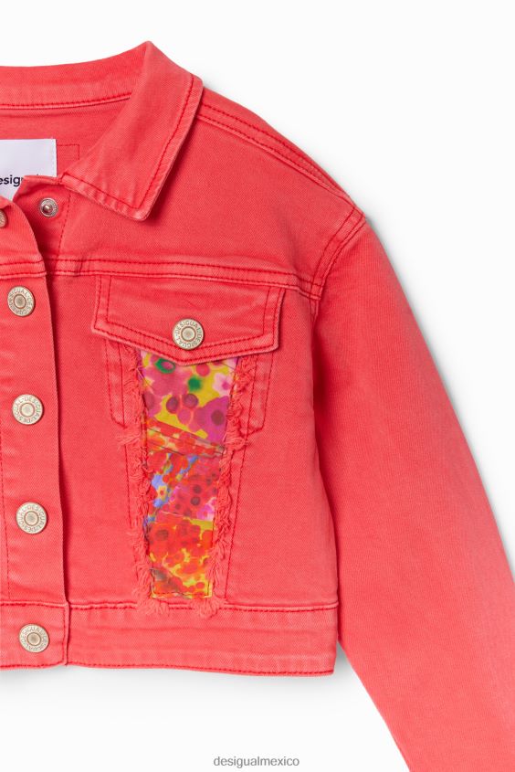 Desigual chica chaqueta estilo camionero de mezclilla con parche VZ26R01775 ropa